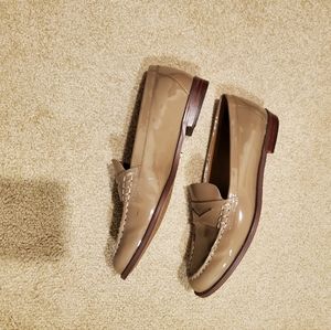Tan Patent Leather Lauren loafers